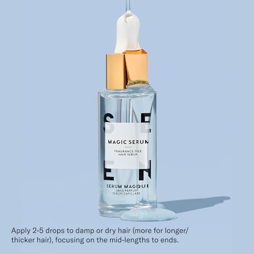 SEEN Magic Serum, Fragrance Free - Non-Comedogenic Hair Serum - Anti Frizz - Dermatologist-Developed - Safe for Sensitive, Eczema & Acne Prone Skin, 1 Fl Oz Avelisse