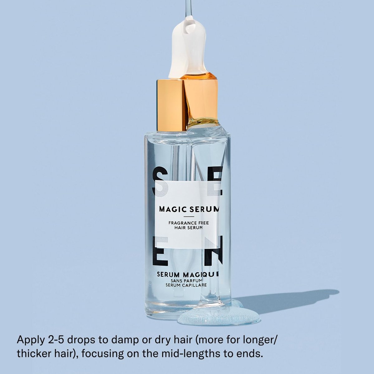SEEN Magic Serum, Fragrance Free - Non-Comedogenic Hair Serum - Anti Frizz - Dermatologist-Developed - Safe for Sensitive, Eczema & Acne Prone Skin, 1 Fl Oz Avelisse