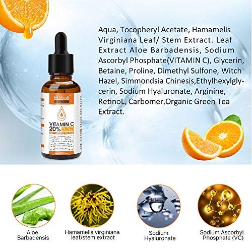 ELBBUB Day-Night Anti Aging Vitamin C Serum & Retinol Serum for Face with Retinol & Amino Acids – Boost Skin Collagen, Hydrate & Plump Skin Facial Serum - görsel 8