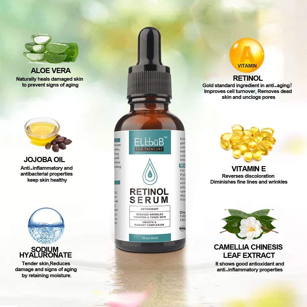 ELBBUB Day-Night Anti Aging Vitamin C Serum & Retinol Serum for Face with Retinol & Amino Acids – Boost Skin Collagen, Hydrate & Plump Skin Facial Serum - görsel 13