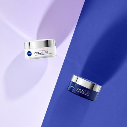 NIVEA Cellular Expert Filler Anti-Age Day & Night Face Cream Set – 2 × 50 ml – Deep Hydration, Firming & Wrinkle-Filling Moisturiser for Mature & All Skin Types