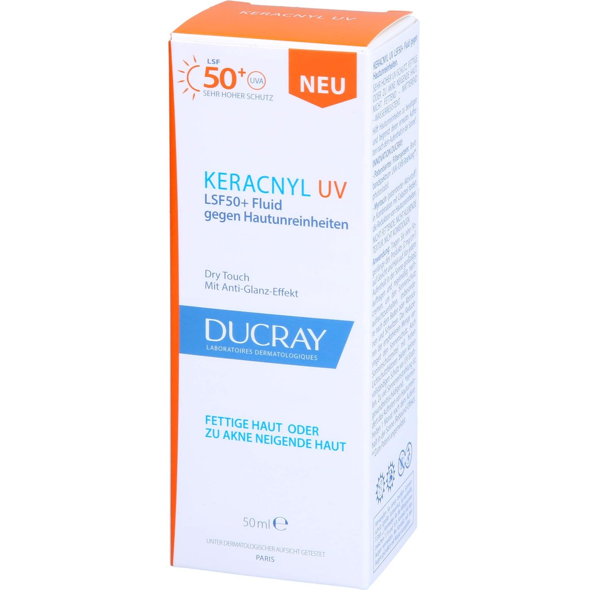 Ducray Keracnyl Anti-Imperfection Fluid SPF50+ 50ml - Oily & Acne-Prone Skin Sunscreen - görsel 7