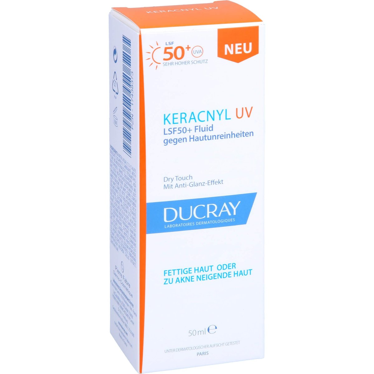 Ducray Keracnyl Anti-Imperfection Fluid SPF50+ 50ml - Oily & Acne-Prone Skin Sunscreen - görsel 9