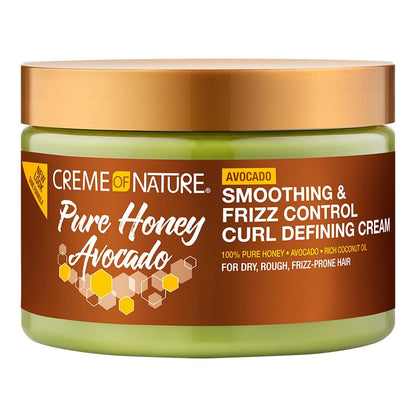 Creme of Nature Pure Honey Define Hair Food Smoothing & Frizz Control Curl Defining Cream - 11.5 oz Avelisse