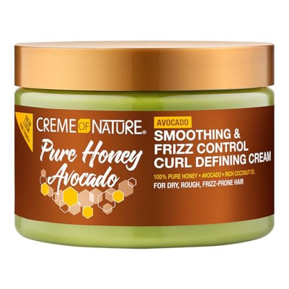 Creme of Nature Pure Honey Define Hair Food Smoothing & Frizz Control Curl Defining Cream - 11.5 oz Avelisse