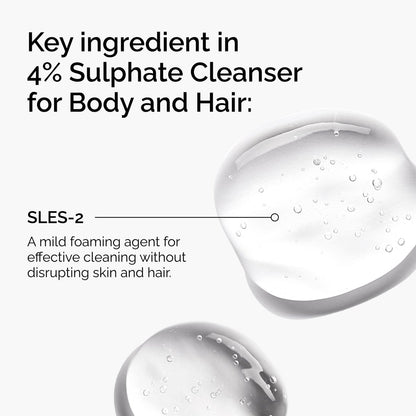 The Ordinary Sulphate 4% Cleanser for Body and Hair – Gentle Fragrance-Free Shampoo and Body Wash, 8.1 fl oz