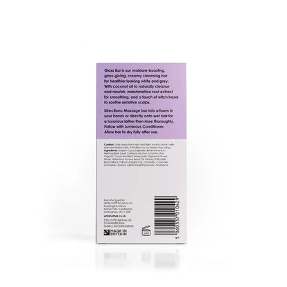 White Hot Gloss Bar Shampoo Solid Shampoo Bar (2 x 60g) for Bright Shine & Silky Soft Silver White Hair Avelisse