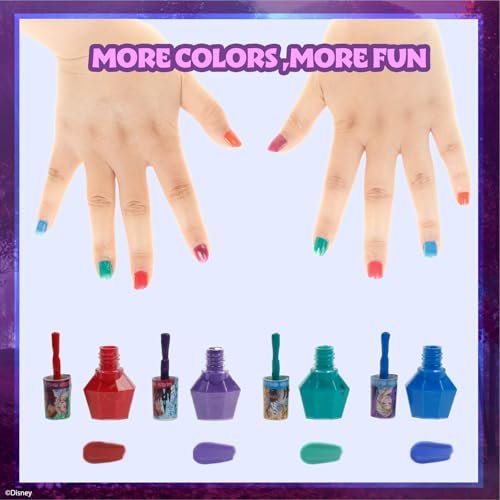 Townley Girl Disney Frozen Peel-Off Nail Polish Set - 18 Pc with Gems, Shimmery & Opaque Colors for Girls Ages 3+ Avelisse