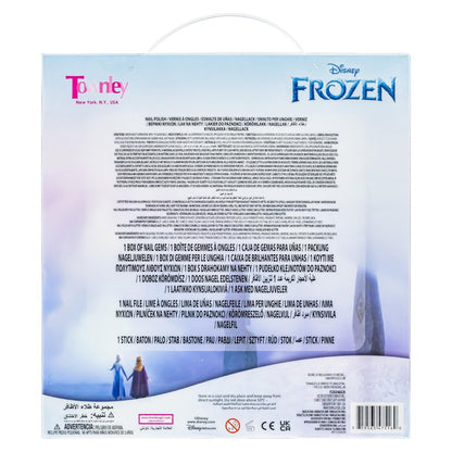 Townley Girl Disney Frozen Peel-Off Nail Polish Set - 18 Pc with Gems, Shimmery & Opaque Colors for Girls Ages 3+ Avelisse