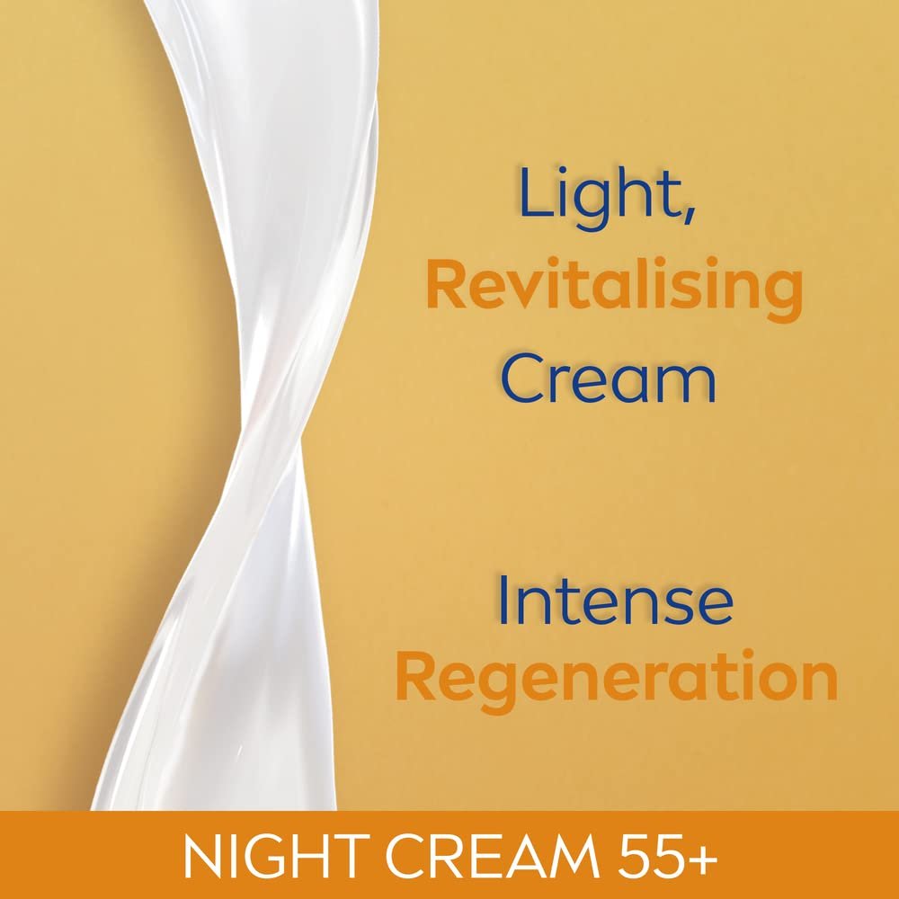 NIVEA Anti-Wrinkle Restorative Night Cream 55+ – Rich Regenerating Moisturizer with Avocado Oil, Calcium & Panthenol, 50 ml Mature Skin Care for Overnight Renewal Avelisse