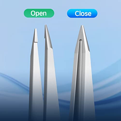 Velodios Pointed Tweezers for Women Facial Hair – Professional Stainless Steel Tweezers for Eyebrow, Chin Hair & Ingrown Hair Removal - görsel 7
