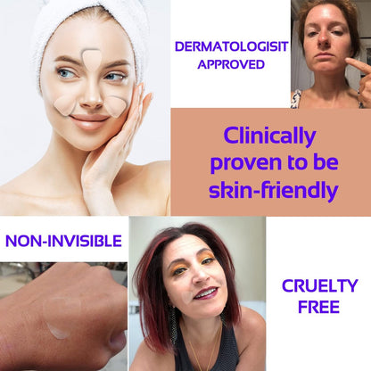 ENROSLU Face Wrinkle Patches 256Pcs - Clear Reusable Anti-Wrinkle Pads for Overnight Fine Line Removal - Smooth Eye, Mouth & Forehead - Train Facial Muscles for Smoother Skin