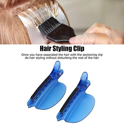 Professional Heat Speed Separator Hair Clip - Non-Slip K Tip Hair Extensions Tool with 7 Teeth for Home Salon Wig Extension (Blue)