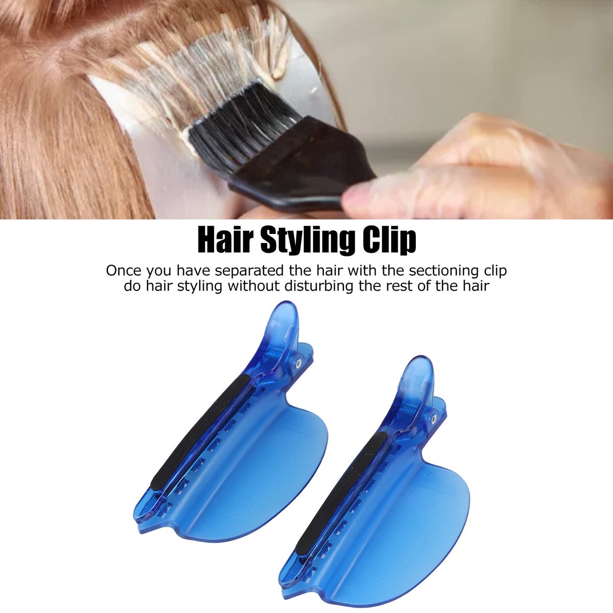 Professional Heat Speed Separator Hair Clip - Non-Slip K Tip Hair Extensions Tool with 7 Teeth for Home Salon Wig Extension (Blue) - görsel 8