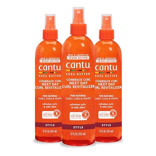 Cantu Comeback Curl Next Day Curl Revitalizer for Natural Hair with Pure Shea Butter, 12 fl oz (Pack of 3) - görsel 2
