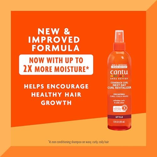 Cantu Comeback Curl Next Day Curl Revitalizer for Natural Hair with Pure Shea Butter, 12 fl oz (Pack of 3) - görsel 4