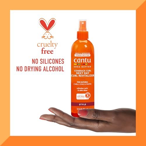 Cantu Comeback Curl Next Day Curl Revitalizer for Natural Hair with Pure Shea Butter, 12 fl oz (Pack of 3) - görsel 13
