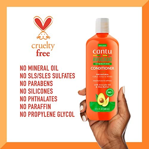 Cantu Avocado Hydrating Silicone-Free Conditioner with Pure Shea Butter, 13.5 oz (Pack of 2) Avelisse