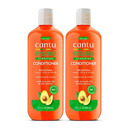 Cantu Avocado Hydrating Silicone-Free Conditioner with Pure Shea Butter, 13.5 oz (Pack of 2) Avelisse
