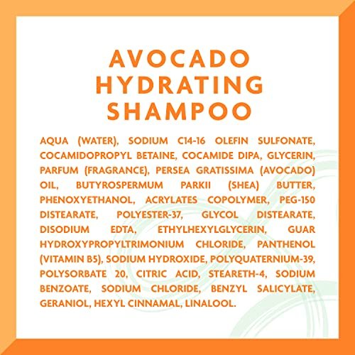 Cantu Avocado Hydrating Sulfate-Free Shampoo with Pure Shea Butter - 13.5 oz (Pack of 2) Avelisse