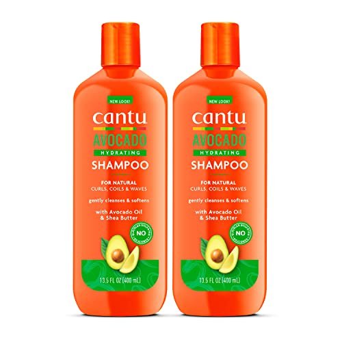 Cantu Avocado Hydrating Sulfate-Free Shampoo with Pure Shea Butter - 13.5 oz (Pack of 2) Avelisse
