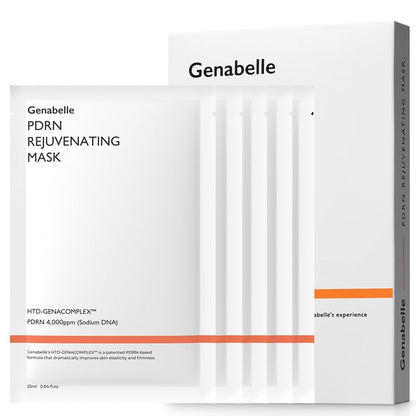Genabelle PDRN Rejuvenating Mask Sheet - Lightweight Glass Skin & Toning Mask with PDRN, Niacinamide, Hyaluronic Acid - Deeply Hydrate, Cool, and Visibly Plump Skin - 5 Sheets Avelisse