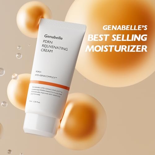 Genabelle PDRN Rejuvenating Cream – 1,000ppm PDRN Salmon DNA & Patented HTD-GENACOMPLEX for Skin Elasticity, Glass Skin – Ceramide & Tripeptide-1 Face Moisturizer – 2.36 fl.oz (70ml) Avelisse
