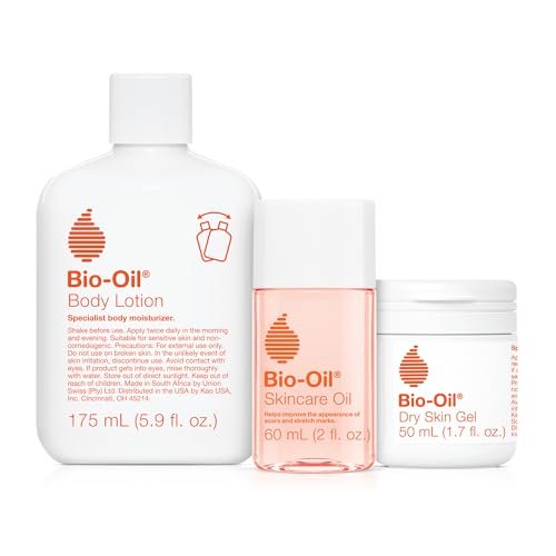 Bio-Oil Skincare Set for Scars, Stretch Marks, and Dry Skin - 3-Piece Travel Size Kit Avelisse