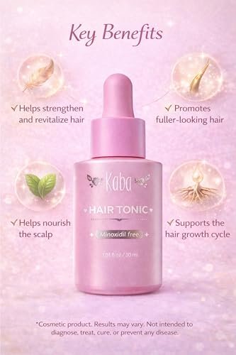 Kaba Tonic Hair Growth Serum – Hair Loss Treatment for Women, Growth Accelerator, Regrowth Treatment, Controls Oil, 1 oz Avelisse