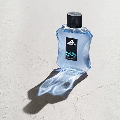 adidas Ice Dive Eau de Toilette for Men - 3.4 oz - Lavender, Sandalwood, Vanilla - Long-Lasting Sporty Fragrance