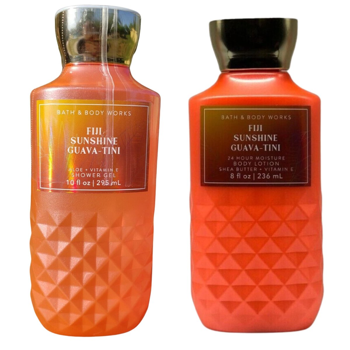 Bath & Body Works Fiji Sunshine Guava-tini Gift Set: 10 oz Shower Gel & 8 oz Lotion - görsel 1