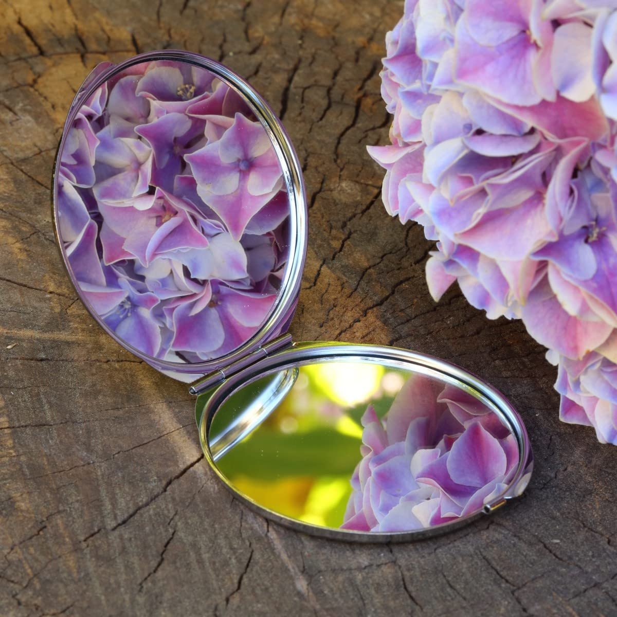 NewCharms Vintage Mermaids Compact Mirror - Pocket & Purse Size Folding Makeup Mirror - görsel 3