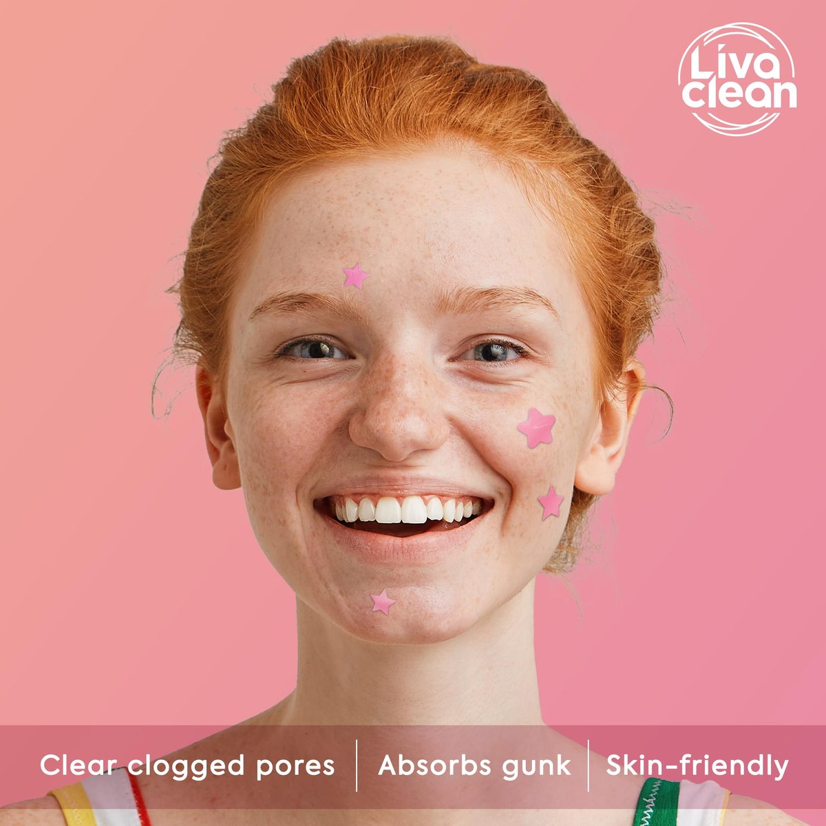 Livaclean 240 Star Pimple Patches for Face - Clear & Pink Cute Acne Patches with Salicylic Acid, Tea Tree Oil & Hydrocolloid - Zit Stickers for Day & Night Use - görsel 14
