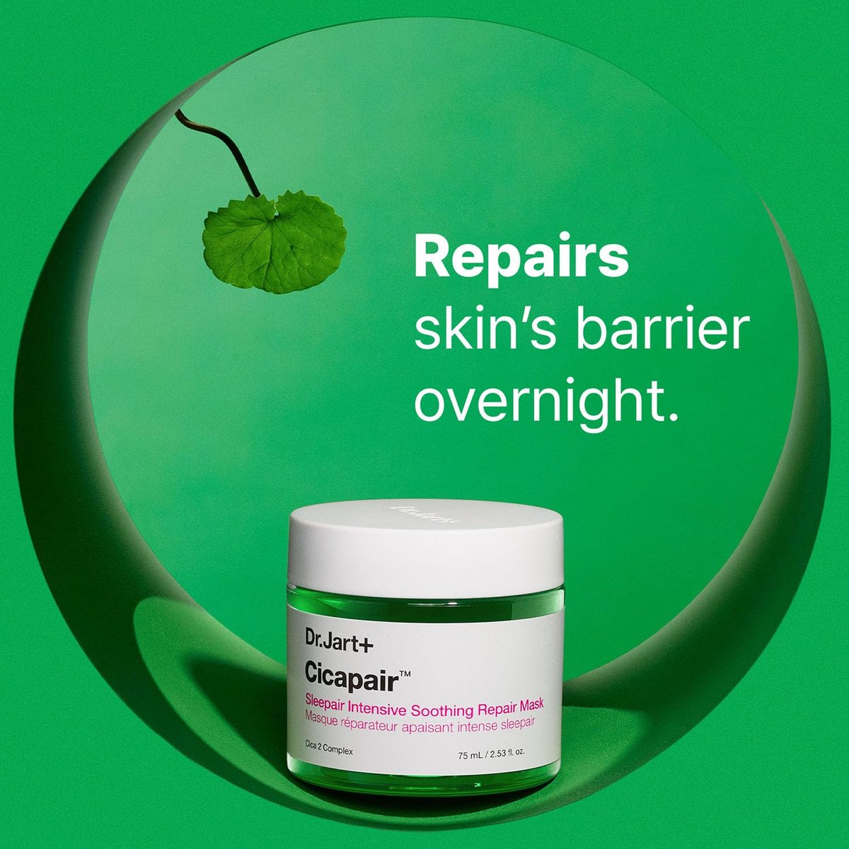 Dr.Jart+ Cicapair Sleepair Intensive Repair Night Mask - Overnight Korean Face Mask with Centella Asiatica for Glass Skin & Barrier Repair, 2.53 fl oz Avelisse