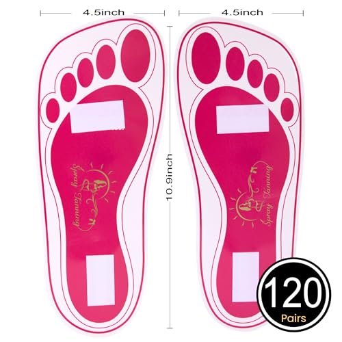 120 Pairs (240 Feet) Disposable Stick Spray Tanning Feet Pads - Deluxe & Hygienic for Salons, Spas, or Home Use Avelisse