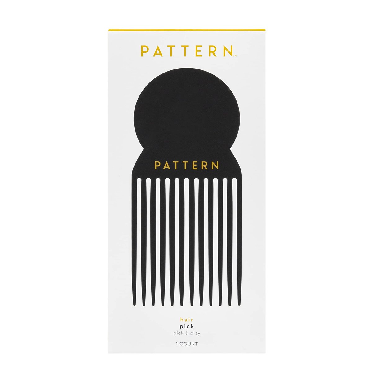PATTERN Beauty by Tracee Ellis Ross Hair Pick - Oversized Hair Pick for Fluff & Volume - Black Avelisse