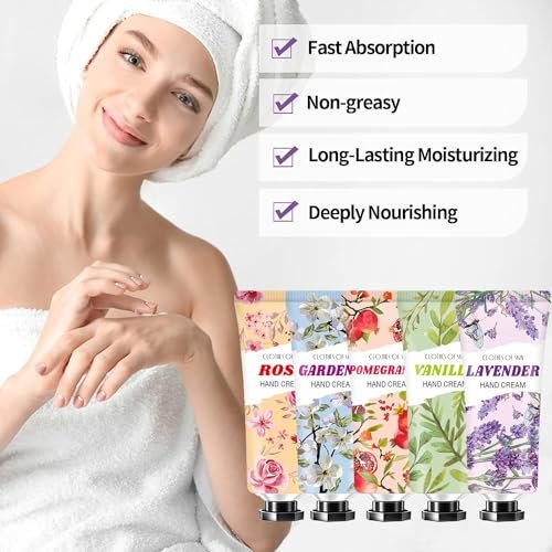 Sakose 10 Pack Hand Cream Set – Natural Plant Fragrance Travel Size Lotion for Dry Hands, Perfect Mothers Day Gifts, Teacher Appreciation Gifts, Nurses Week Gift, Birthday Gift for Women & Teen Girls - görsel 10