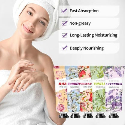 Sakose 10 Pack Hand Cream Set – Natural Plant Fragrance Travel Size Lotion for Dry Hands, Perfect Mothers Day Gifts, Teacher Appreciation Gifts, Nurses Week Gift, Birthday Gift for Women & Teen Girls