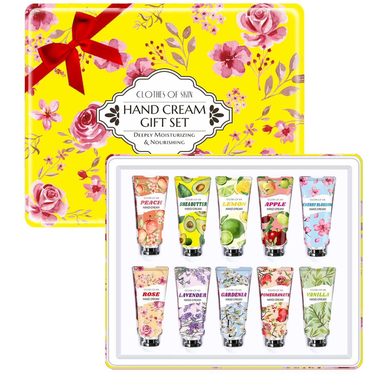 Sakose 10 Pack Hand Cream Set – Natural Plant Fragrance Travel Size Lotion for Dry Hands, Perfect Mothers Day Gifts, Teacher Appreciation Gifts, Nurses Week Gift, Birthday Gift for Women & Teen Girls - görsel 1