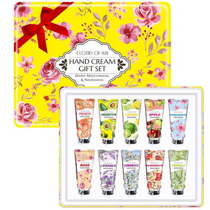 Sakose 10 Pack Hand Cream Set – Natural Plant Fragrance Travel Size Lotion for Dry Hands, Perfect Mothers Day Gifts, Teacher Appreciation Gifts, Nurses Week Gift, Birthday Gift for Women & Teen Girls