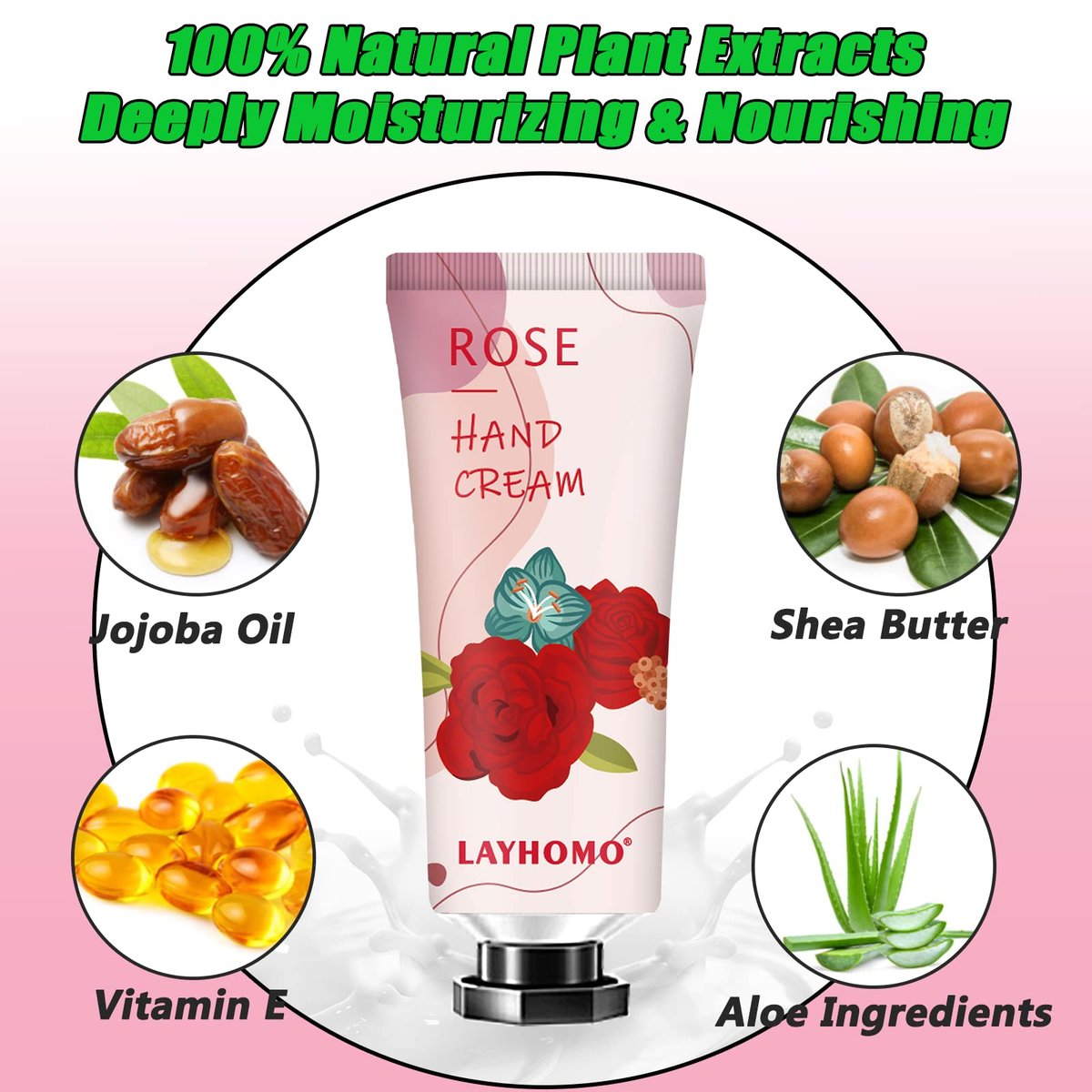 Sakose 38 Pack Hand Cream Gifts Set - Natural Plant Fragrance Hand Lotion Travel Size for Dry Cracked Hands - Mothers Day, Thank You, Nurses Week, Bridesmaid Gifts for Women - görsel 3