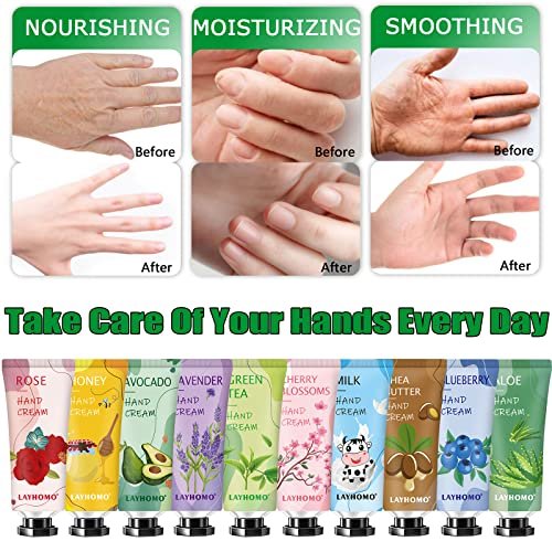 Sakose 38 Pack Hand Cream Gifts Set - Natural Plant Fragrance Hand Lotion Travel Size for Dry Cracked Hands - Mothers Day, Thank You, Nurses Week, Bridesmaid Gifts for Women - görsel 10