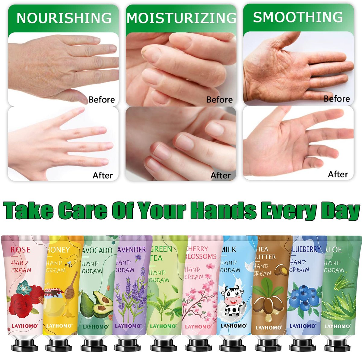 Sakose 38 Pack Hand Cream Gifts Set - Natural Plant Fragrance Hand Lotion Travel Size for Dry Cracked Hands - Mothers Day, Thank You, Nurses Week, Bridesmaid Gifts for Women - görsel 9