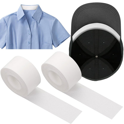 Disposable Collar Protector Sweat Pads - Self-Adhesive Collar Stays, Comfortable Neck Tapes to Prevent Sweat Stains (2 Rolls)