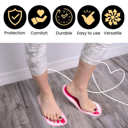 Disposable Stick Spray Tan Feet Pads - 25 Pairs (50 Feet) for Salons, Spas & Home Use | HeeStar Avelisse