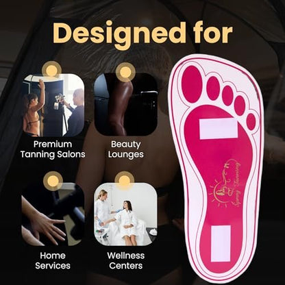 Disposable Stick Spray Tan Feet Pads - 25 Pairs (50 Feet) for Salons, Spas & Home Use | HeeStar Avelisse