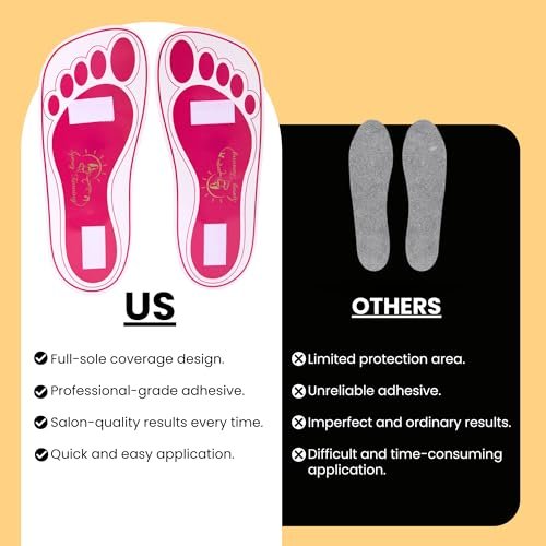 Disposable Stick Spray Tan Feet Pads - 25 Pairs (50 Feet) for Salons, Spas & Home Use | HeeStar Avelisse