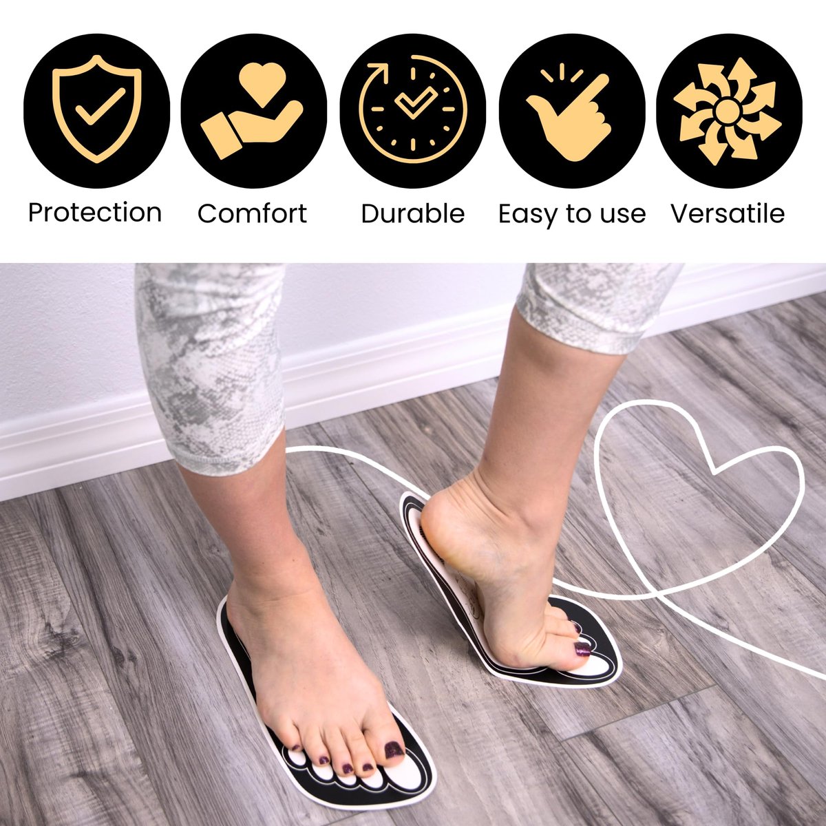 Disposable Black Tanning Feet Pads – 120 Pairs (240 Feet) for Sunless Airbrush Spray Tan Protection Avelisse