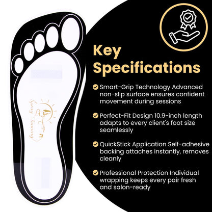Disposable Black Tanning Feet Pads – 120 Pairs (240 Feet) for Sunless Airbrush Spray Tan Protection Avelisse