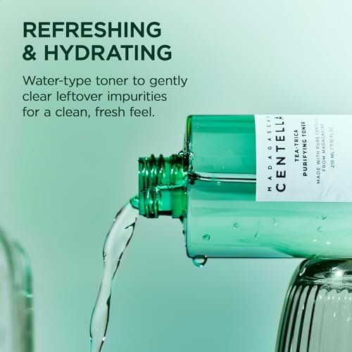 SKIN1004 Tea-Trica Purifying Toner - Korean Toner with Tea Tree & BHA, Centella for Oil Balance & Hydration, Lightweight Astringent, 210ml Avelisse